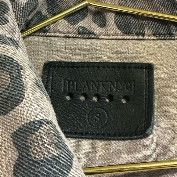 Blank NYC Leopard denim jacket - S - Picture 2 of 2
